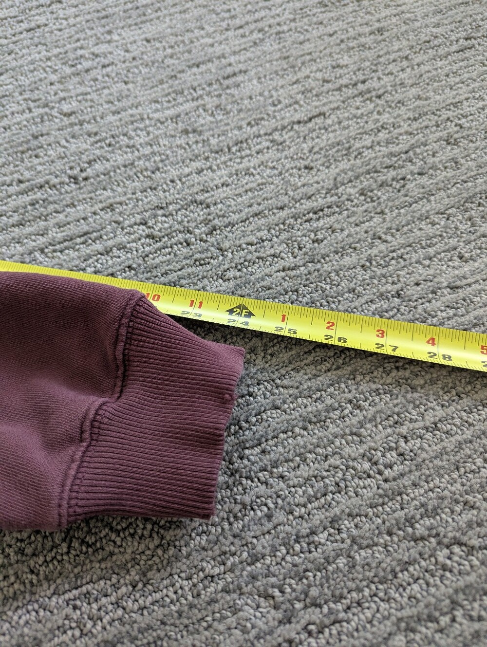 Aerie Oversized Crewneck Sweatshirt Distressed Cozy Maroon Relaxed Fit - Picture 6 of 8